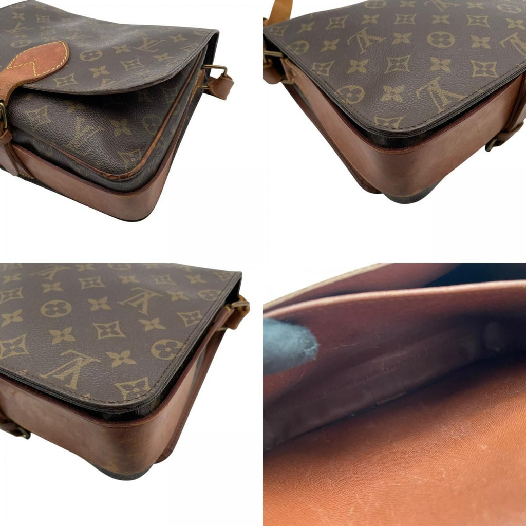 Louis Vuitton Monogram Shoulder Bag Crossbody Cross Body Pochette Leather Brown — view 8