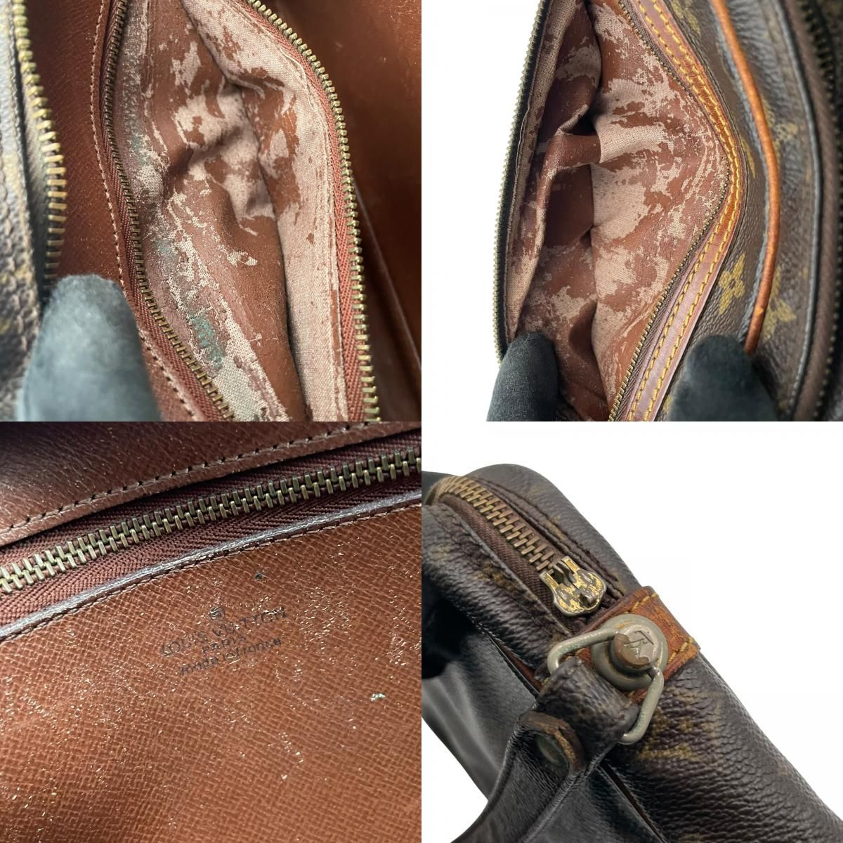 Louis Vuitton Monogram Marly Dragonne Clutch Secondbag Leather Brown Gold — view 9