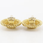 Chanel CC Logo Vintage Gold Plated Earrings — view 6