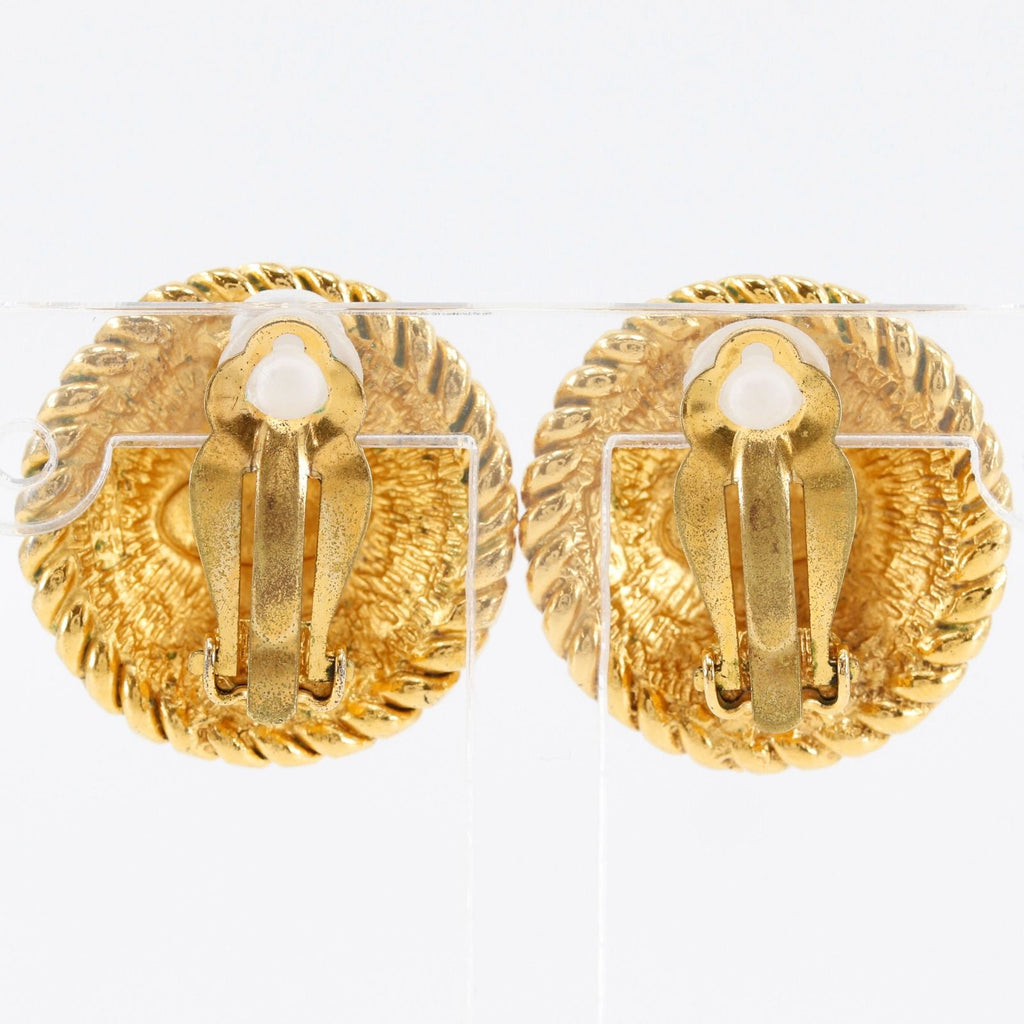 Chanel CC Logo Vintage Gold Plated Earrings — view 3