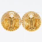Chanel CC Logo Vintage Gold Plated Earrings — view 3