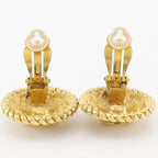 Chanel CC Logo Vintage Gold Plated Earrings — view 4