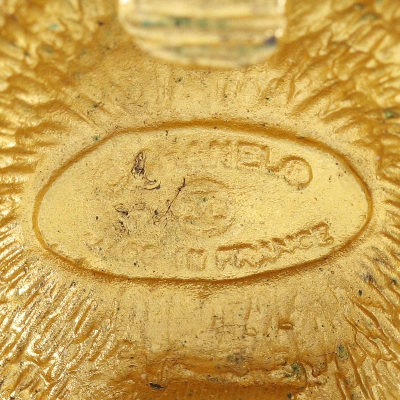 Chanel CC Logo Vintage Gold Plated Earrings — view 8