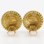 Chanel CC Logo Vintage Gold Plated Earrings — view 5