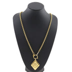 Chanel CC Logo Vintage Gold Plated Necklace — view 2