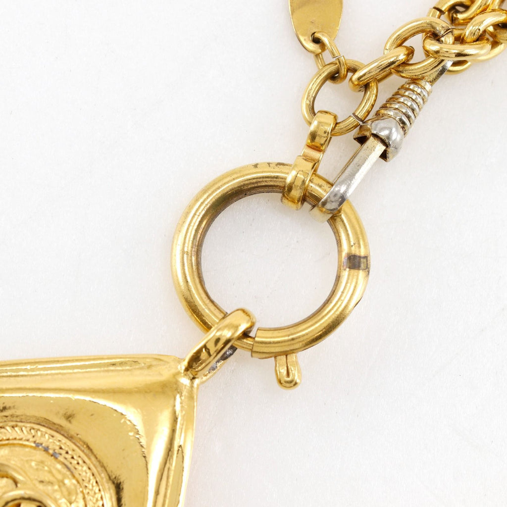 Chanel CC Logo Vintage Gold Plated Necklace — view 5