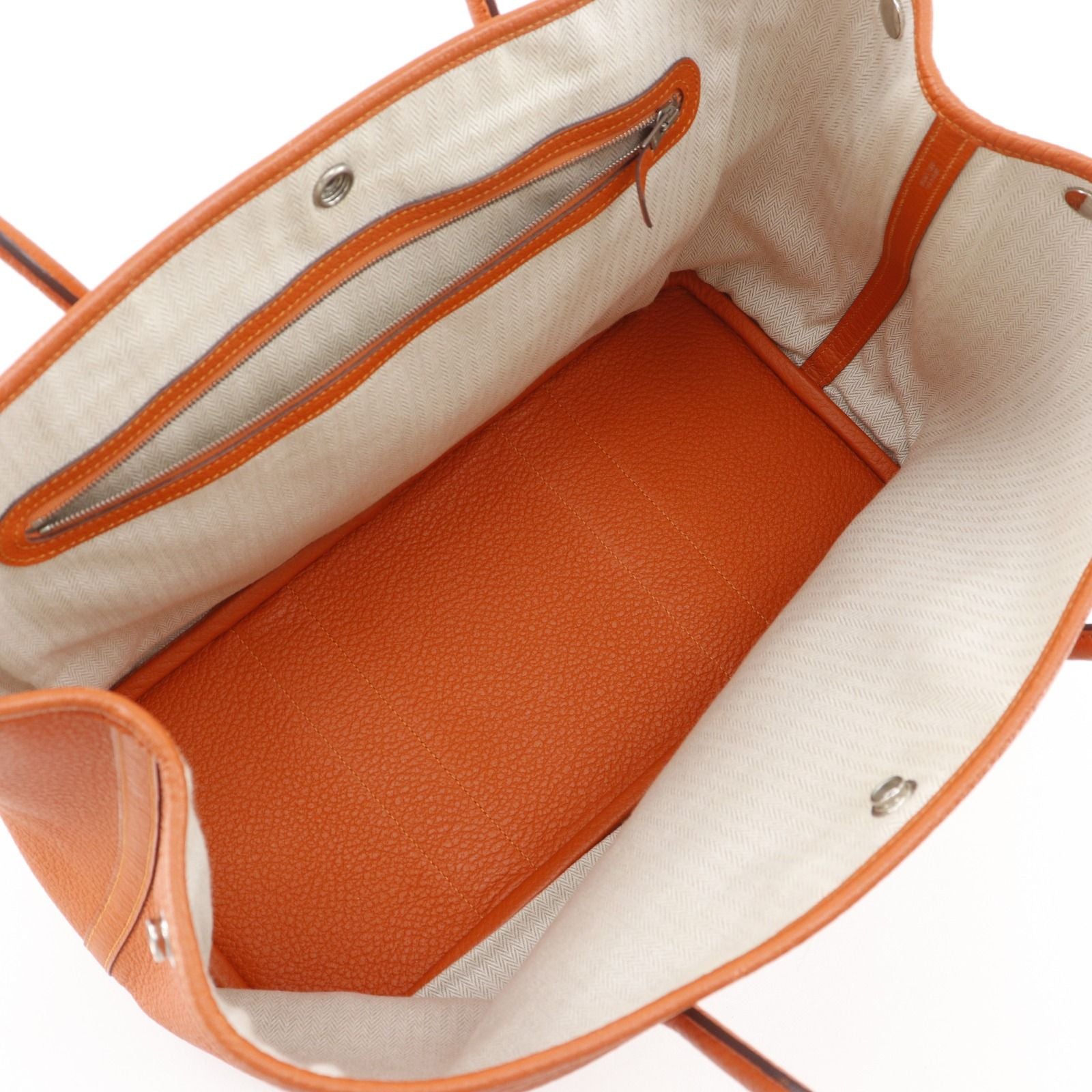 Hermes Garden Party PM Country Capucines Orange T Tote — view 6