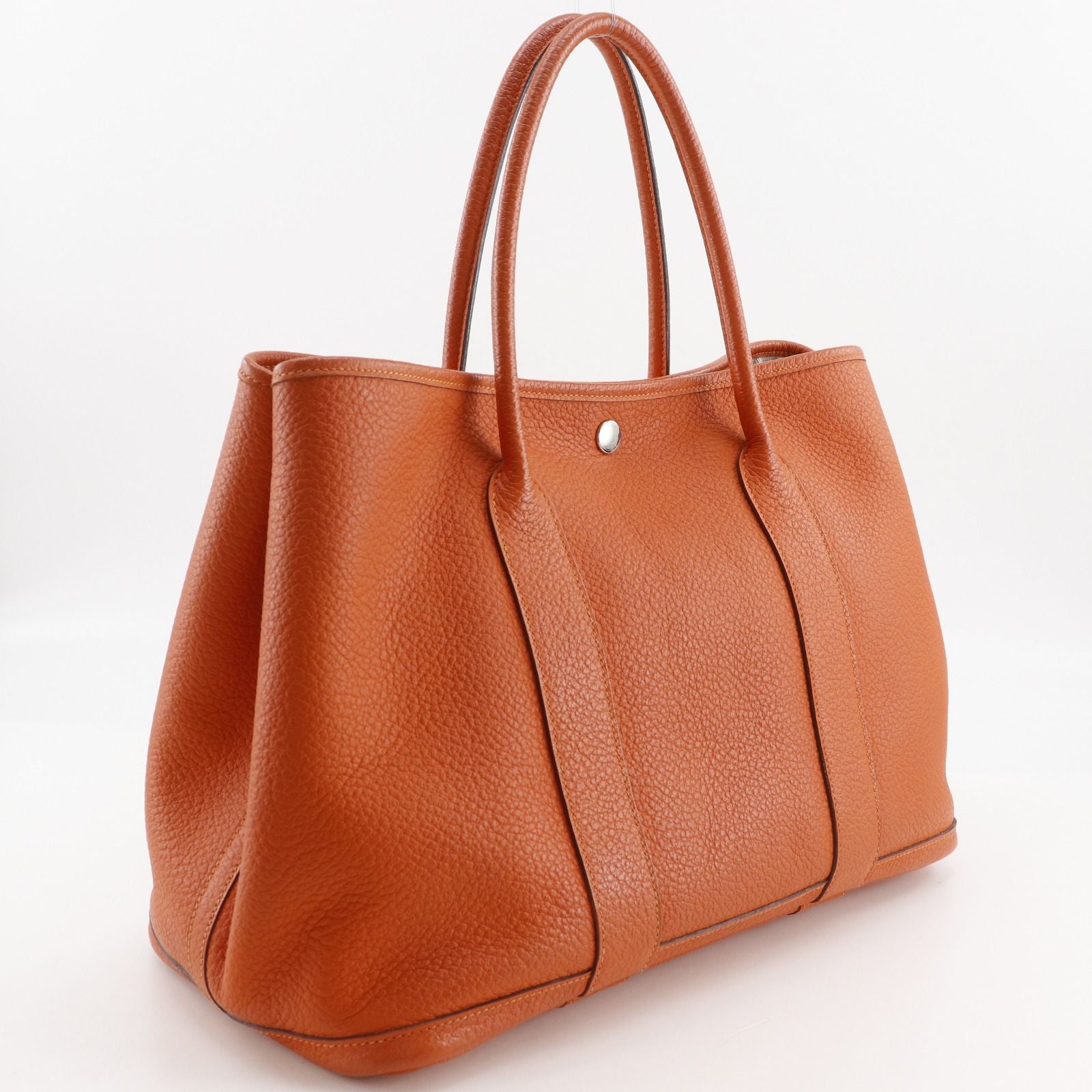 Hermes Garden Party PM Country Capucines Orange T Tote — view 3