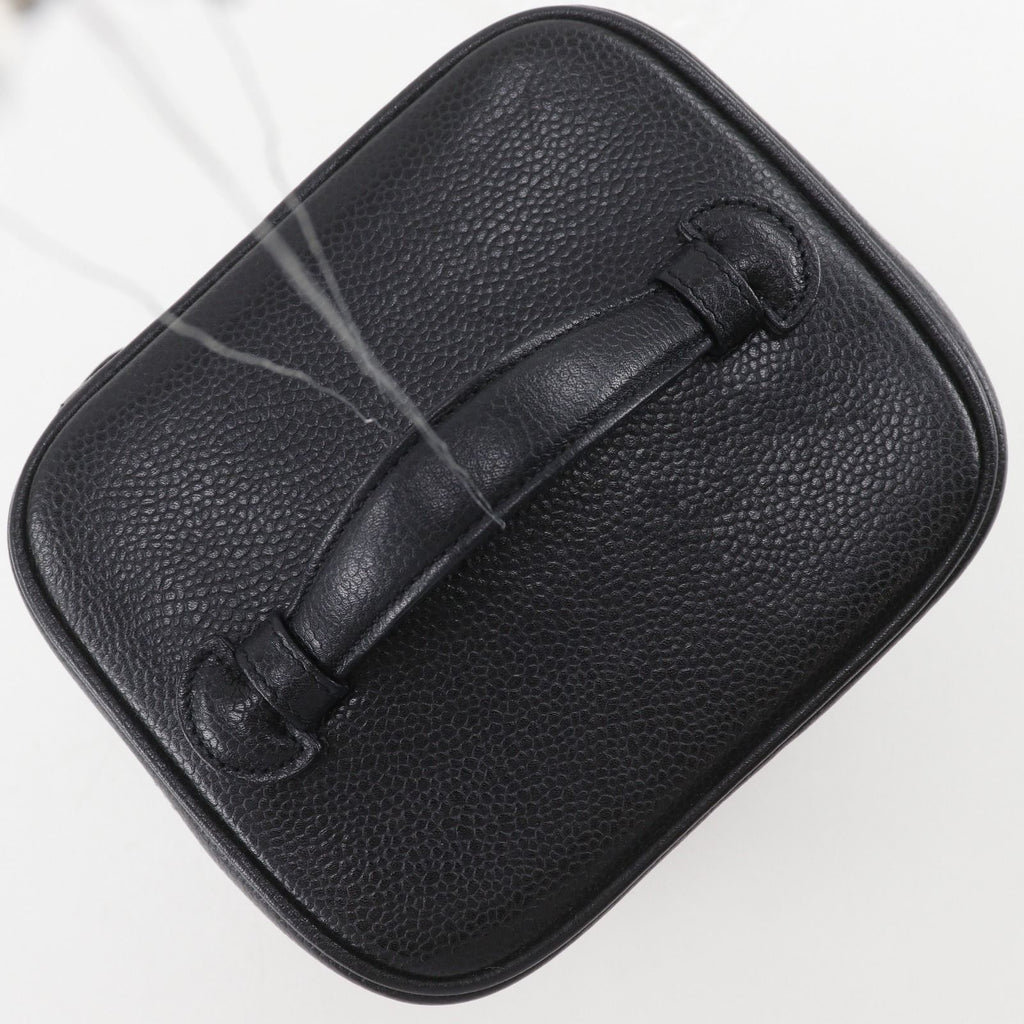 Chanel CC Logo Caviar Leather Black Vanity — view 5