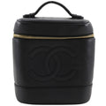 Chanel CC Logo Caviar Leather Black Vanity