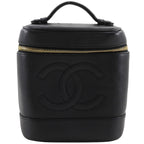Chanel CC Logo Caviar Leather Black Vanity