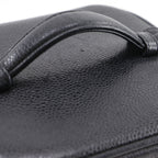 Chanel CC Logo Caviar Leather Black Vanity — view 9