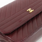 Chanel Blanc Chain Shoulder Vintage Calf Bordeaux — view 7