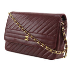Chanel Blanc Chain Shoulder Vintage Calf Bordeaux — view 2