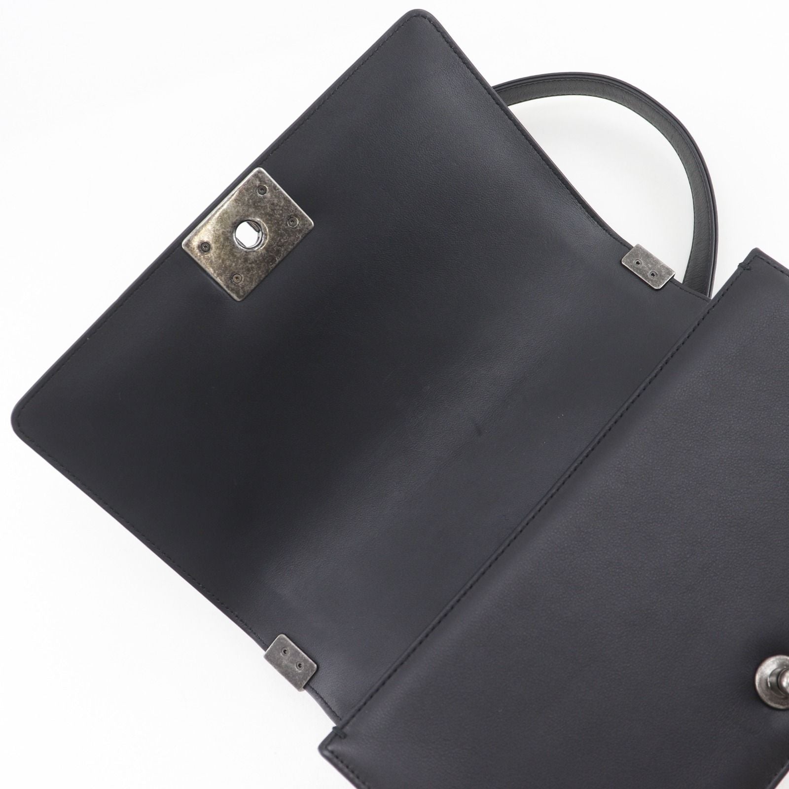 Chanel Boy 25 Chain Shoulder Calf Black — view 7