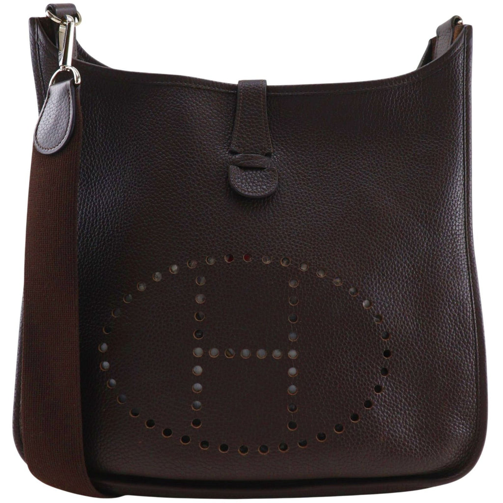 Hermes Evelyne Taurillon Clemence Brown Shoulder