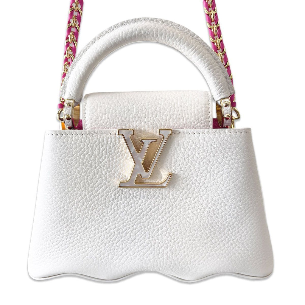 Louis Vuitton Capucines Shoulder Bag Mini Capuchel White Pink Leather Crossbody — view 2