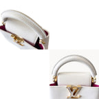 Louis Vuitton Capucines Shoulder Bag Mini Capuchel White Pink Leather Crossbody — view 7