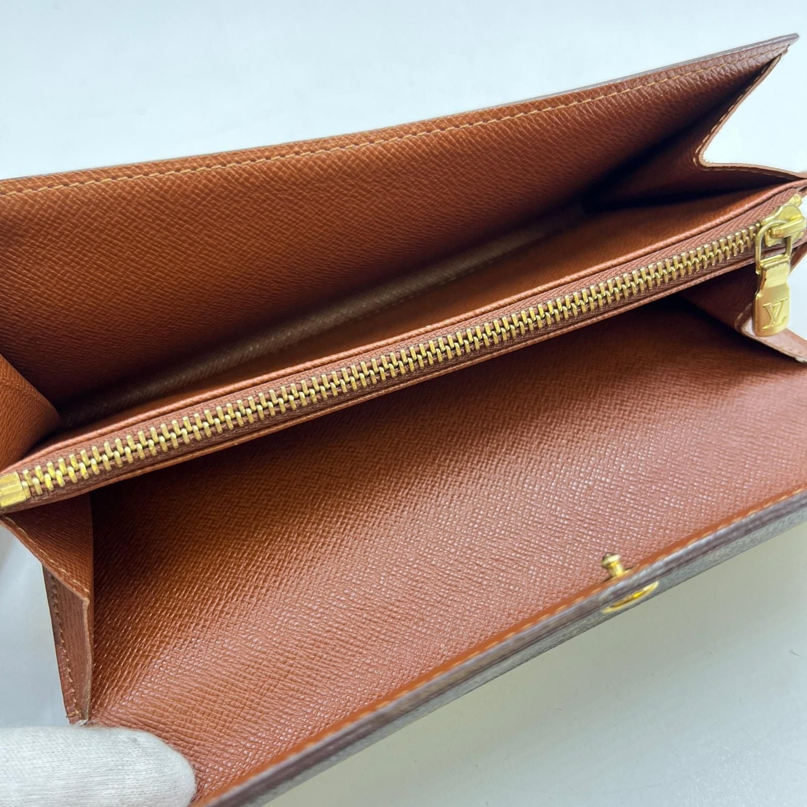 Louis Vuitton Monogram Portefeuille Sarah Wallet Brown — view 6