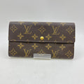 Louis Vuitton Monogram Portefeuille Sarah Wallet Brown
