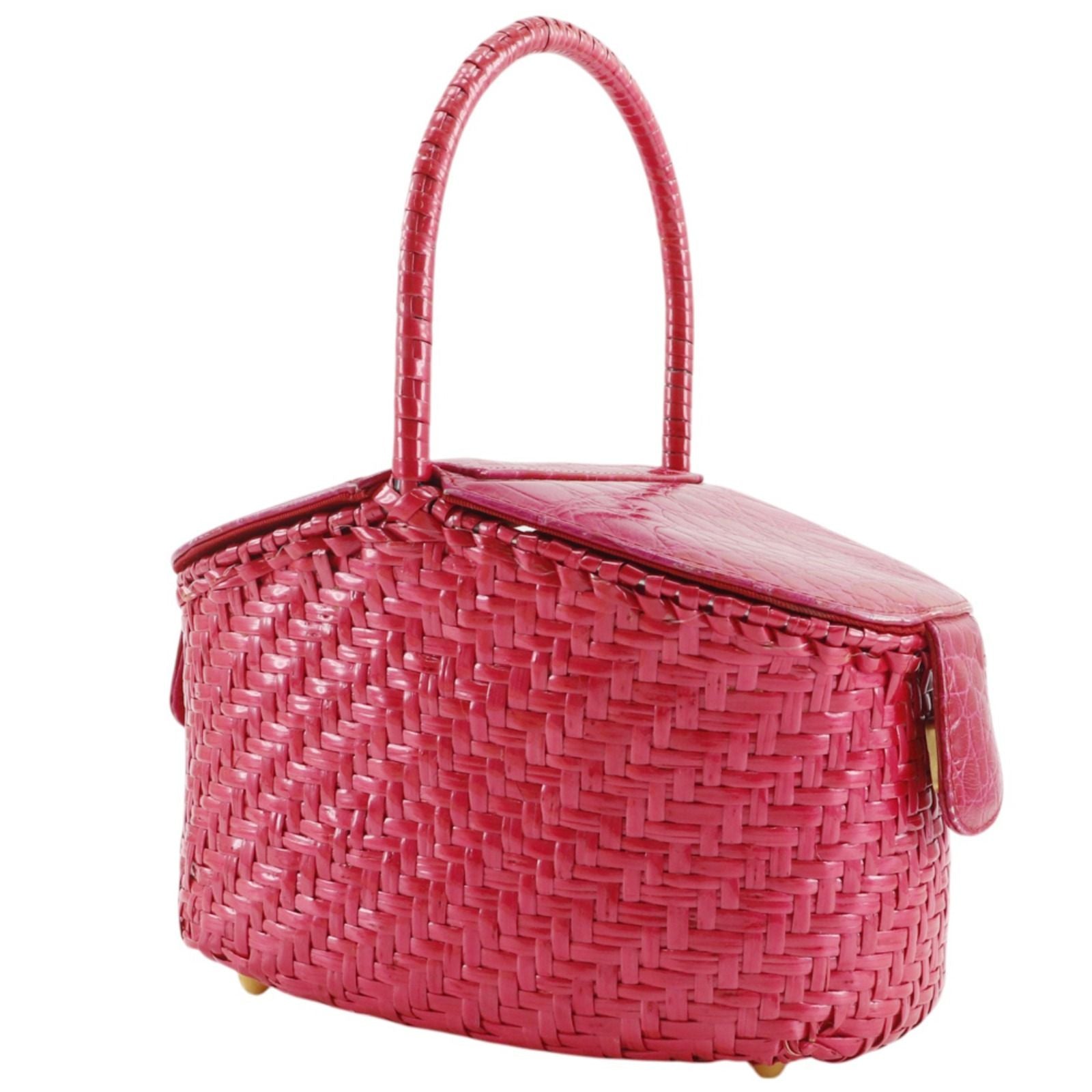 Fendi Basketbag Vintage Straw Handbag — view 2