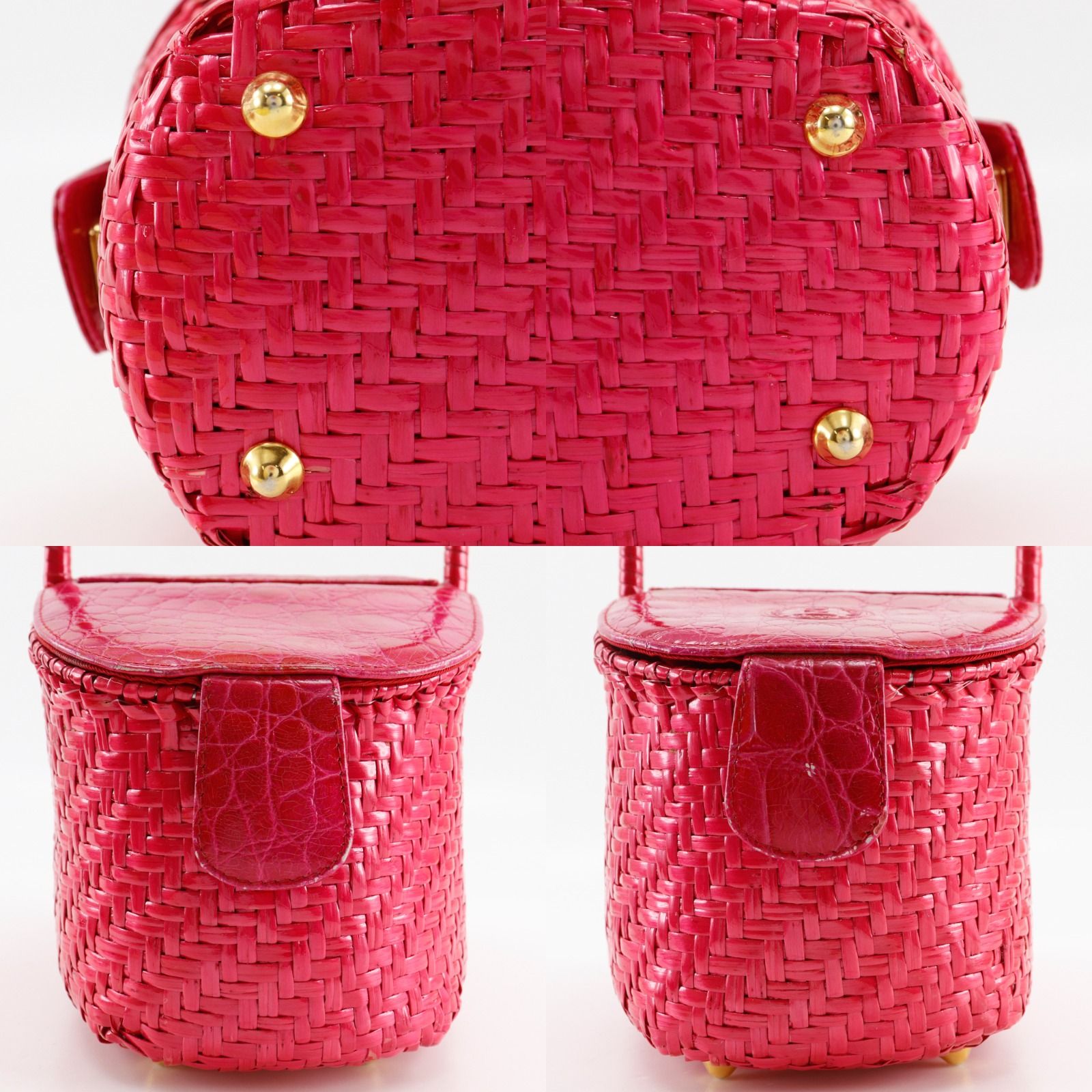 Fendi Basketbag Vintage Straw Handbag — view 8