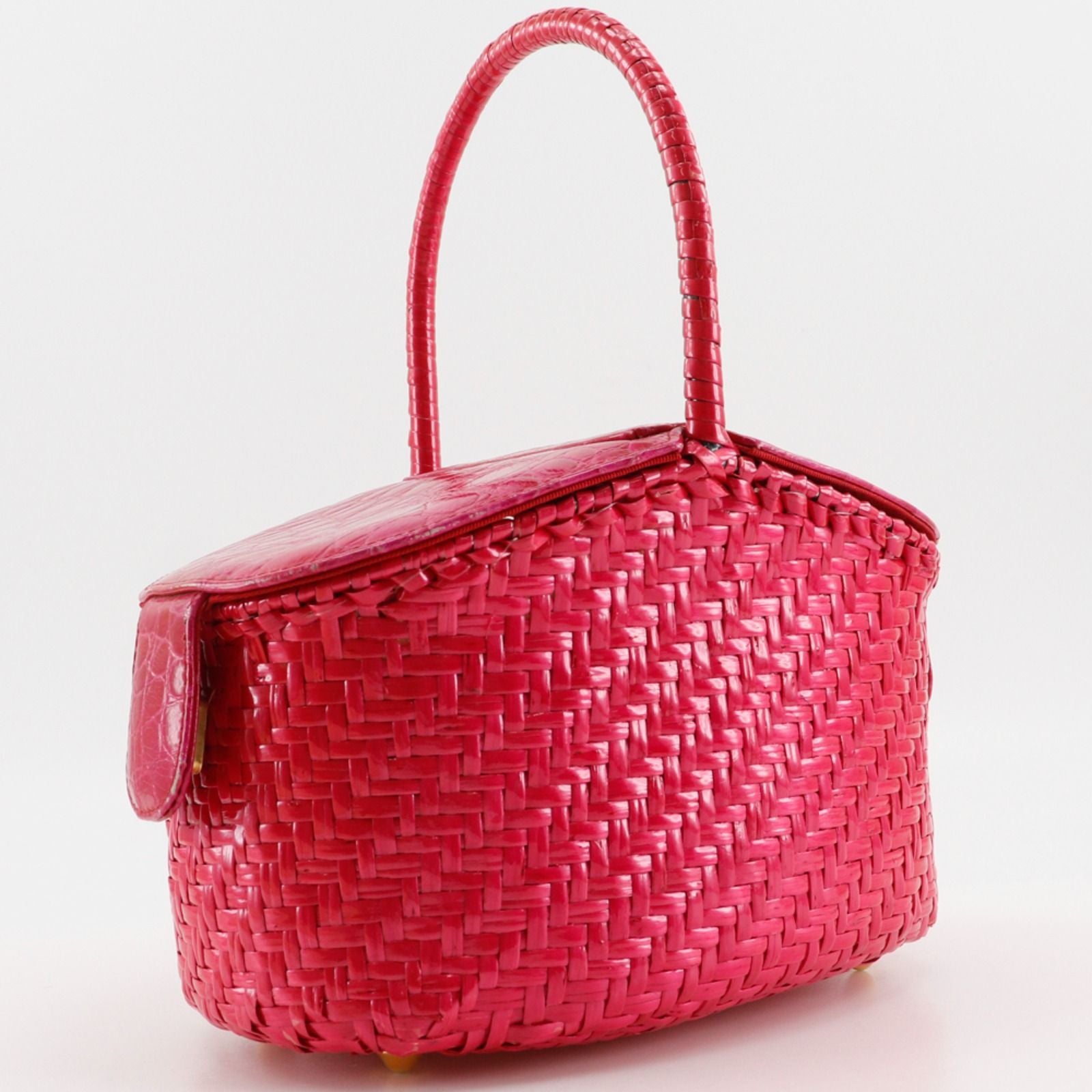 Fendi Basketbag Vintage Straw Handbag — view 3