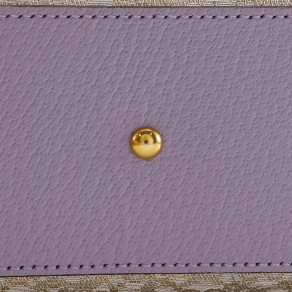 Gucci Diana Small Hosoo Collaboration 2-Way Nishijin Leather Textile Purple — view 9