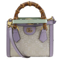 Gucci Diana Small Hosoo Collaboration 2-Way Nishijin Leather Textile Purple