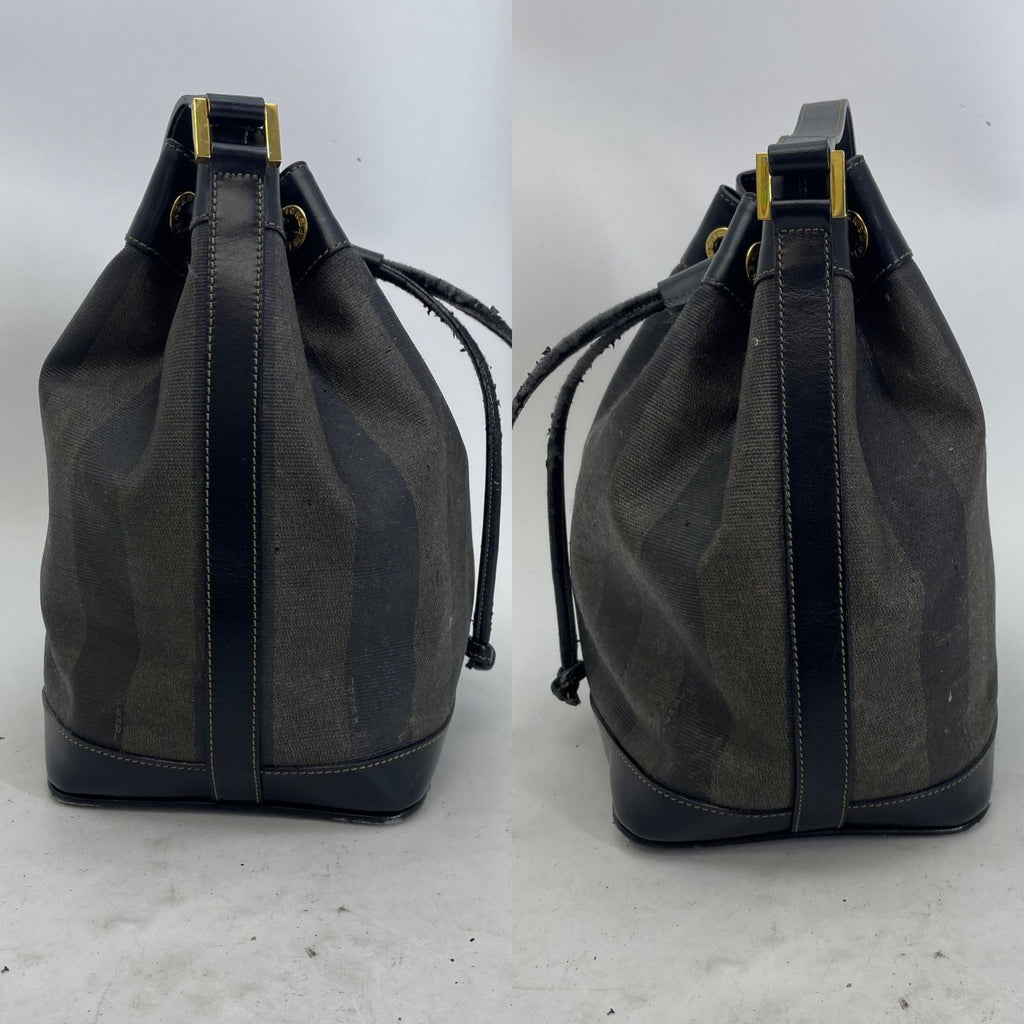 Fendi Pecan Drawstring Shoulder Bag Black — view 5