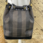 Fendi Pecan Drawstring Shoulder Bag Black — view 3