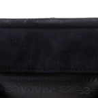 Prada Logo Kiss Lock 2-Way Clutch Satin Black — view 9