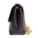 Celine Victoire Chain Shoulder Bag 2-Way Triomphe Calfskin Black Gold — view 4