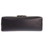 Celine Victoire Chain Shoulder Bag 2-Way Triomphe Calfskin Black Gold — view 6