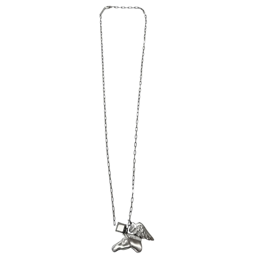 Hermes Talisman Pegasus Chain Necklace Silver — view 4
