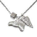 Hermes Talisman Pegasus Chain Necklace Silver