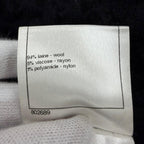 Chanel Wool Here Button Boat Neck Knit Long Sleeve Dress Black 36 — view 7