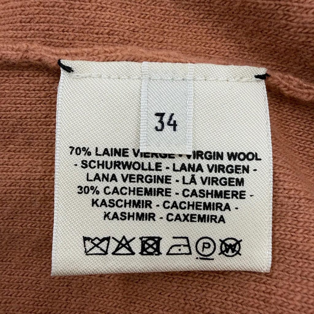 Hermes Brides de Gala Brid du Bridg Virgin Wool Cashmere Long Sleevenit Orange — view 6