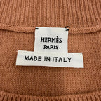 Hermes Brides de Gala Brid du Bridg Virgin Wool Cashmere Long Sleevenit Orange — view 5