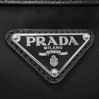 Prada Triangle Logo Re-Nylon Saffiano Leather Backpack with Day Pack Black — view 9