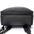 Prada Triangle Logo Re-Nylon Saffiano Leather Backpack with Day Pack Black — view 6