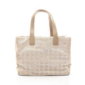 Chanel Tote New Travel Line MM Beige Leather New MM