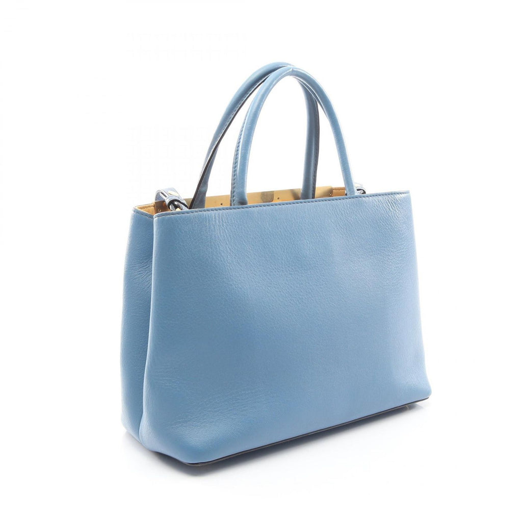 Fendi Handbag Petite 2 Jours Toujour Light Blue Leather — view 2