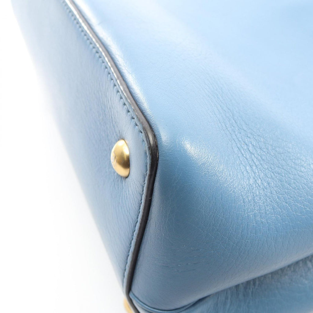 Fendi Handbag Petite 2 Jours Toujour Light Blue Leather — view 9
