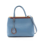 Fendi Handbag Petite 2 Jours Toujour Light Blue Leather