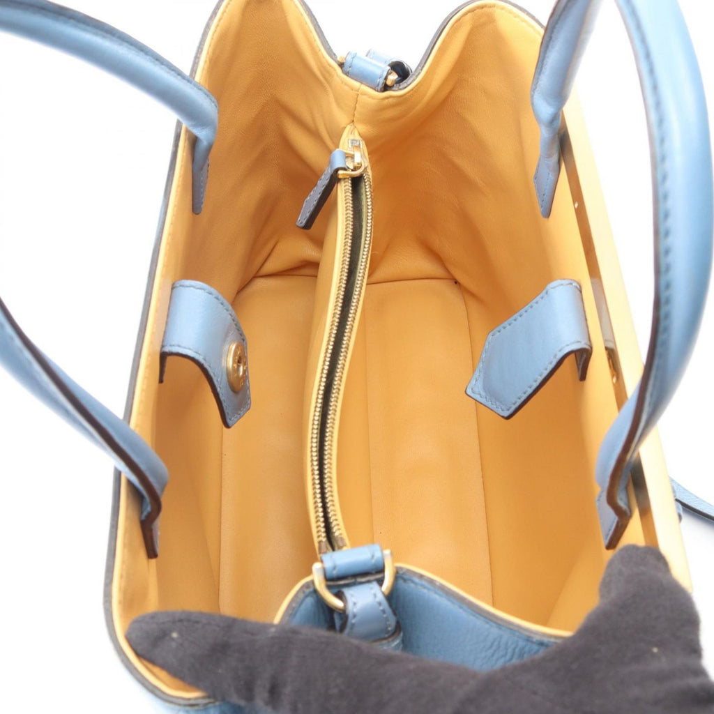 Fendi Handbag Petite 2 Jours Toujour Light Blue Leather — view 3