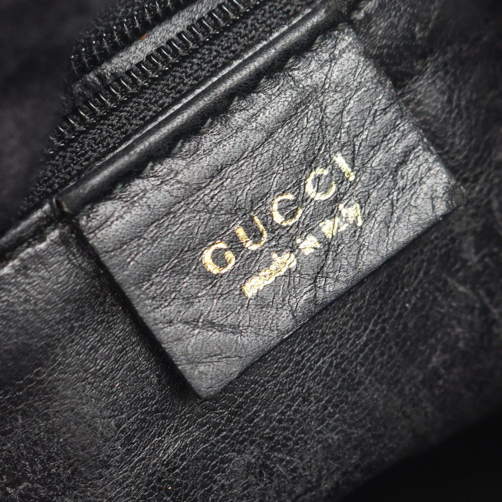 Gucci Shoulder Bag Bamboo 001 Black Leather — view 4