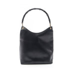 Gucci Shoulder Bag Bamboo 001 Black Leather