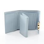 Celine Trifold Wallet Triomphe Small Flap 783 Dpv Light Blue Leather — view 3