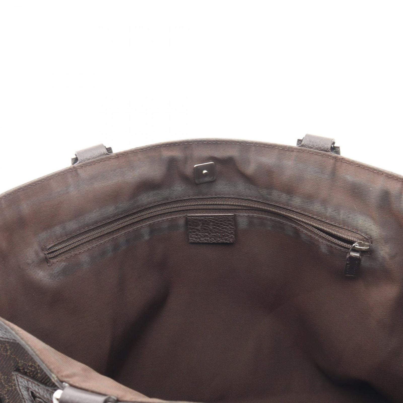 Gucci Tote Abbey GG Brown Canvas Leather — view 9